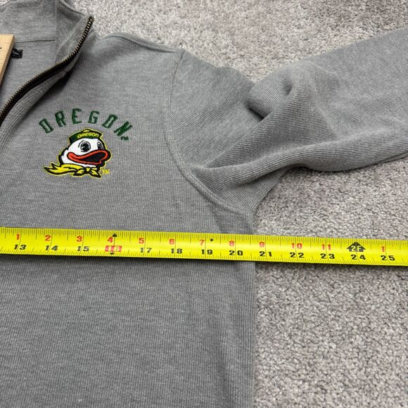 Champion Elite Oregon Ducks 1/4 Zip Pullover Sweatshirt Mens Small Gray NCAA - Picture 15 of 16